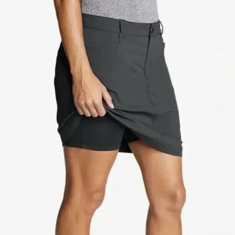 Eddie Bauer Gray Stretch Skort sz 10 - Picture 2 of 6